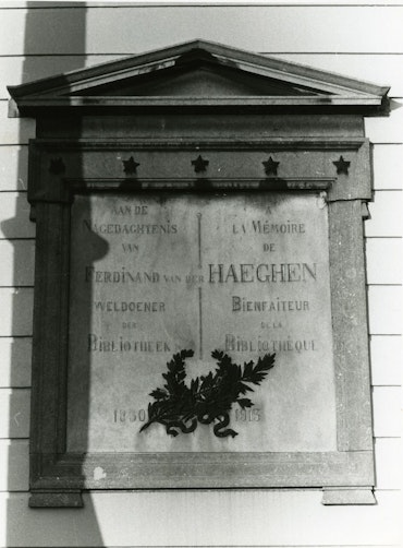 Gedenkplaat Vander Haeghen beeldbank Gent
